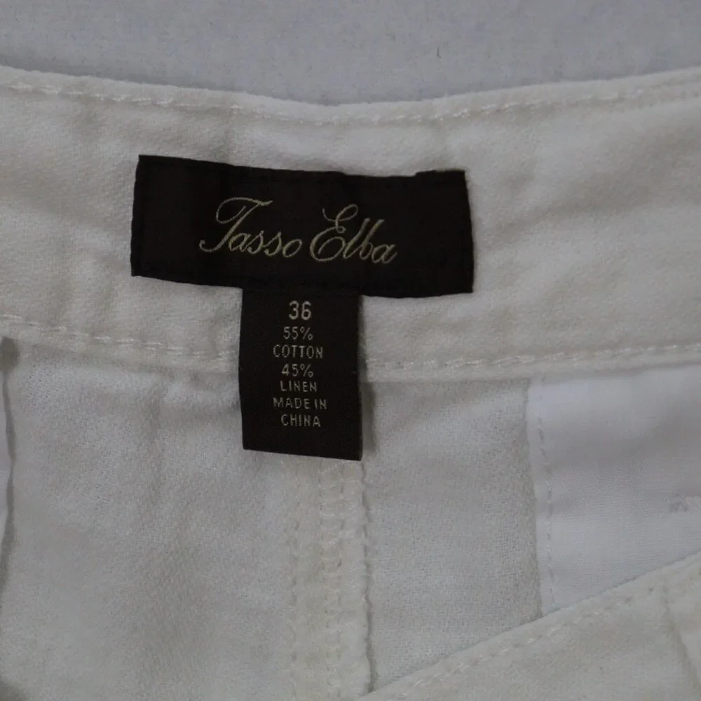 Tasso Elba Men's Cargo Shorts Size 36 Linen Cotton Blend Flat Front Chino - Picture 5 of 8